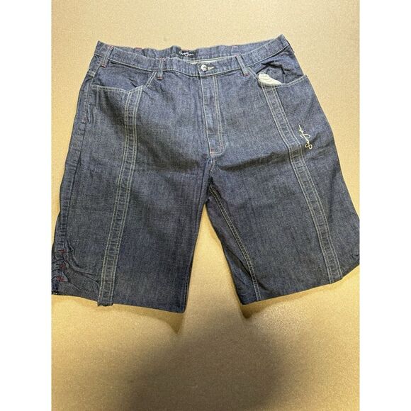 VTG Sean John Jean Shorts Mens 40 Denim Jorts Baggy Skate Double Knee Y2K Grunge - Picture 1 of 7